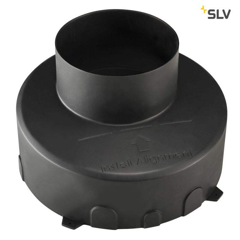 SLV 1000655 DASAR PREMIUM DN160 Bodeneinbautopf für GIMBLE OUT, schwarz