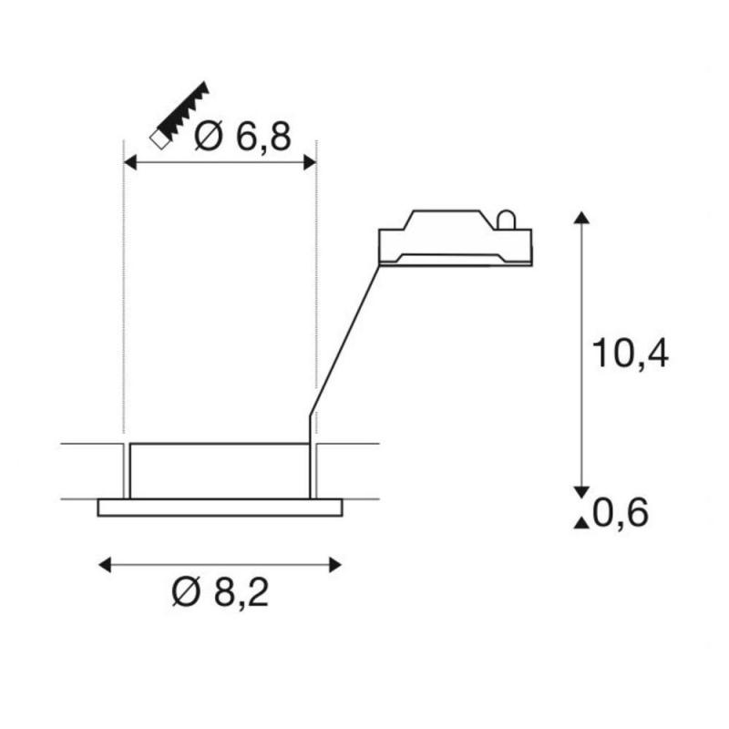 SLV 1001166 DOLIX OUT QPAR51 Einbauleuchte für Innen & Außen chrom