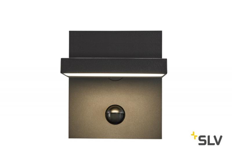 SLV 1002990 ABRIDOR Outdoor LED Wandleuchte Bewegungssensor schwenkbar IP55 anthrazit