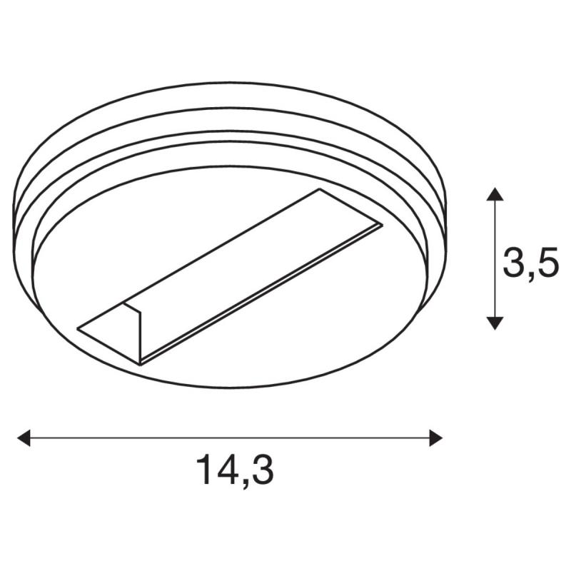 SLV 1004684 3~ DALI Punktauslass schwarz
