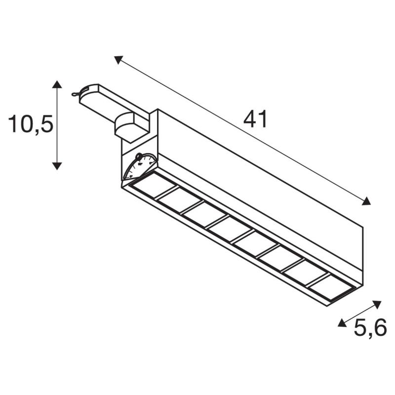 SLV 1004688 3~ SIGHT MOVE 3 Phasen System Leuchte schwarz 4000K