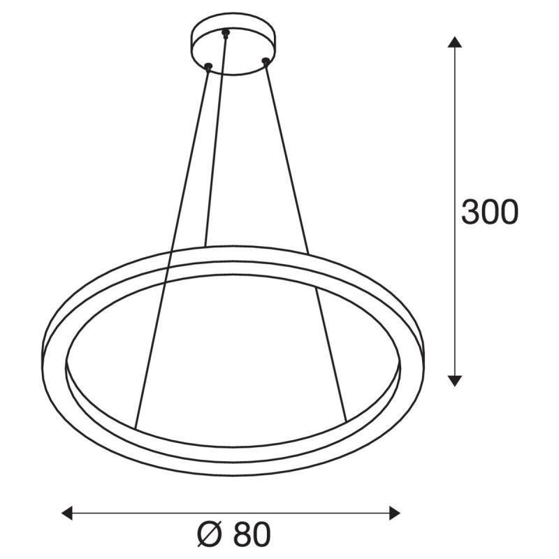 SLV 1004764 ONE 80 PD DALI UP/DOWN Indoor LED Pendelleuchte weiß CCT switch 3000/4000K