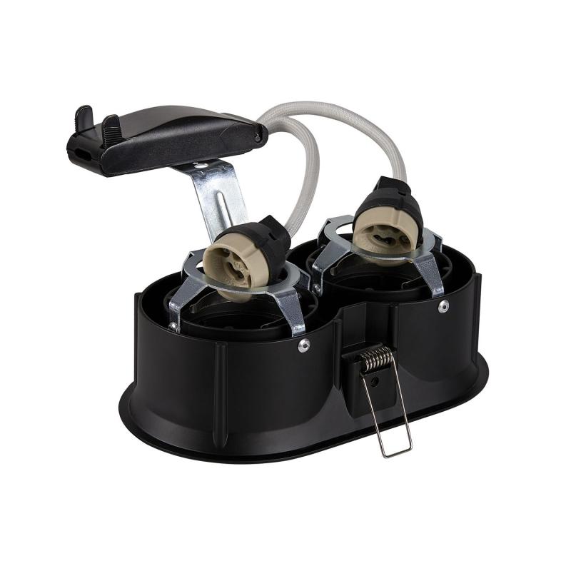 SLV 1006121 HORN double QPAR51 Deckeneinbauleuchte schwarz