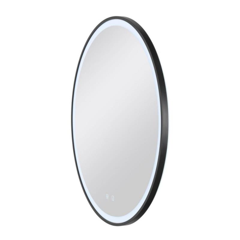 SLV 1007202 TRUKKO 80 Spiegel Ø 80 cm chrom schwarzer rand