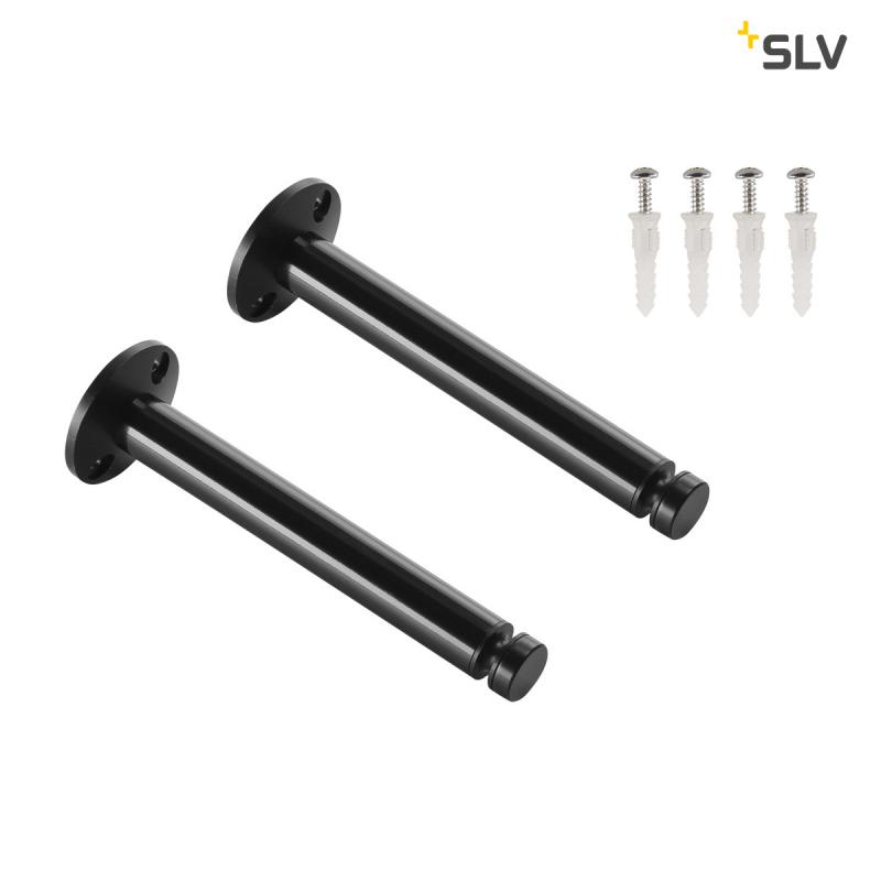 SLV 186640 DECKENUMLENKER, für TENSEO Niedervolt-Seilsystem, schwarz, 2 Stück
