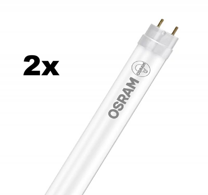 60cm Osram LED Feuchtraumleuchte 2-flammig 6500K kaltweißes Licht -  Ledvance Gehäuse + 2 x Osram LED Kunststoff Röhre 2x6,6W wie 36W