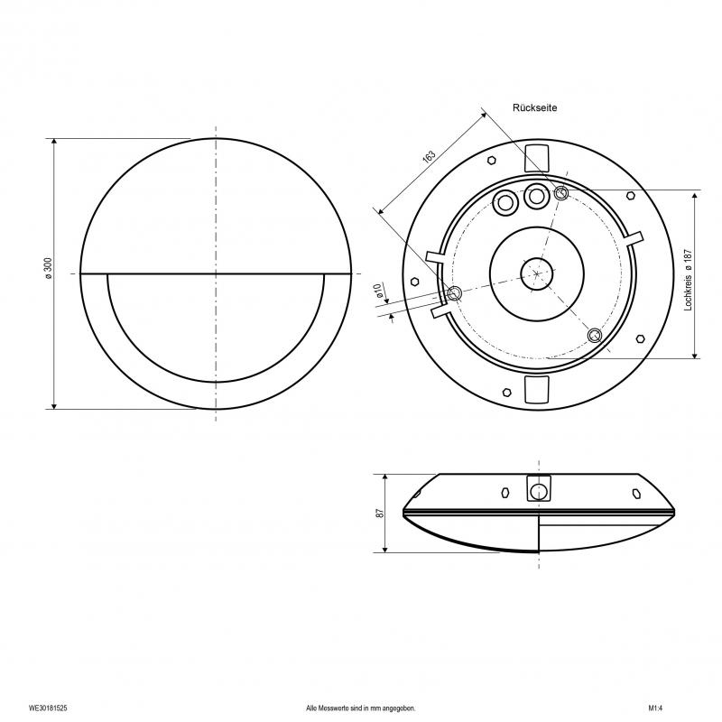 EVN WE30181525 HULK LED Wandanbauleuchte 9,5-18,5 W 3000/4000 K anthrazit IP66 IK10