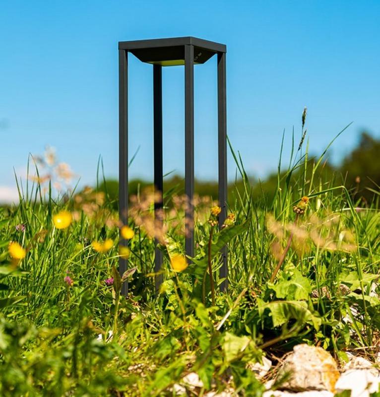 Solar Dämmerungs Sensor LED Wegeleuchte 50cm anthrazit warmweißes Licht EVN