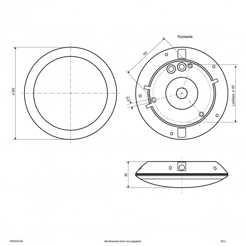 EVN WR30181425 HULK LED-Anbauleuchte IP66 18,5W 4000K Silber