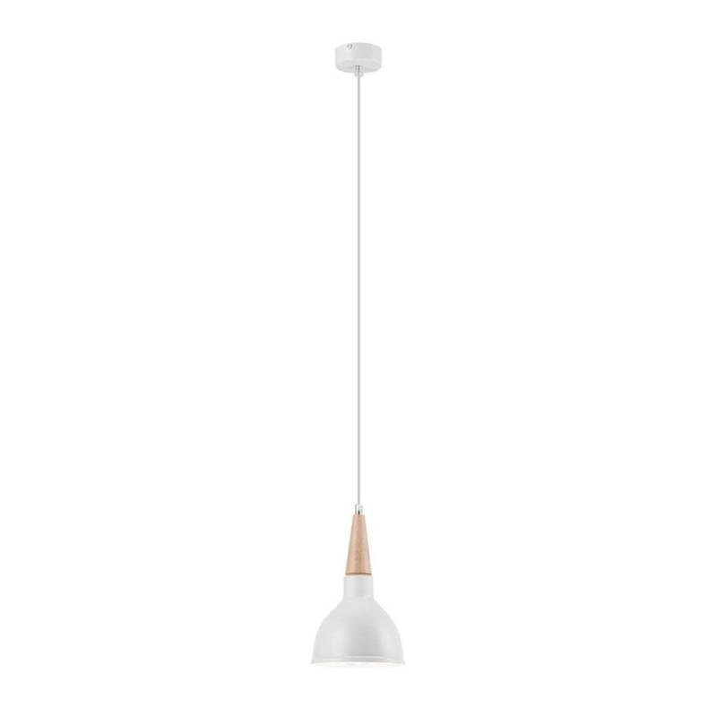 Bioledex Junges Wohnen nordische Pendelleuchte 15cm E27 weiß Metall, Holz