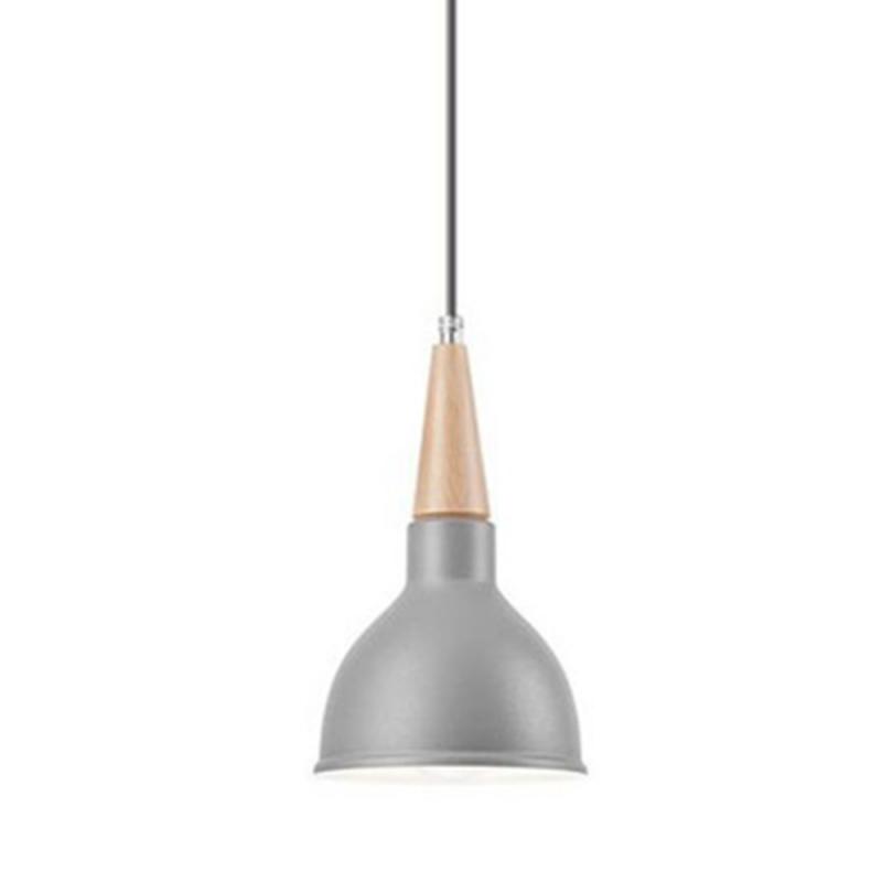 Bioledex Junges Wohnen nordische Pendelleuchte 15cm E27 silber Metall, Holz