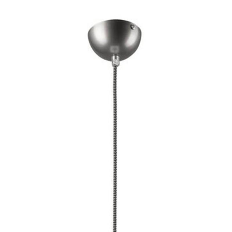 Bioledex Pendelleuchte Glaslampe 30cm weiß mit Textiklabel