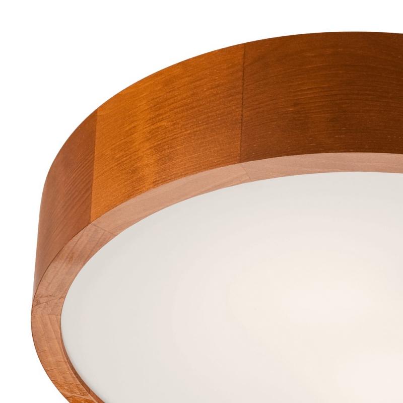 Bioledex Junges Wohnen Deckenleuchte 37cm in rotbraun aus Holz und Glas