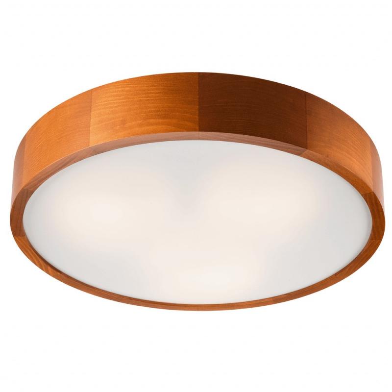 Bioledex Junges Wohnen Deckenleuchte 47cm in rotbraun aus Holz und Glas
