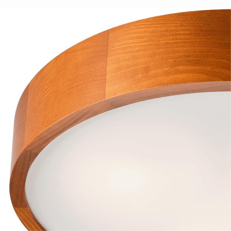 Bioledex Junges Wohnen Deckenleuchte 47cm in rotbraun aus Holz und Glas
