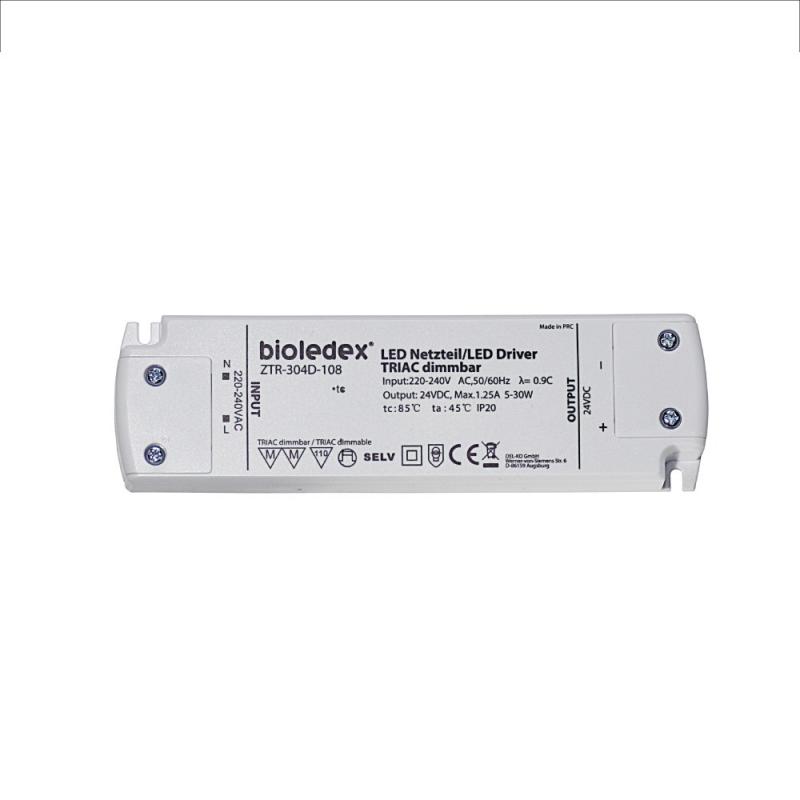 Bioledex 5-30W 24V DC LED Netzteil dimmbar TRIAC, 230VAC zu 24VDC Trafo