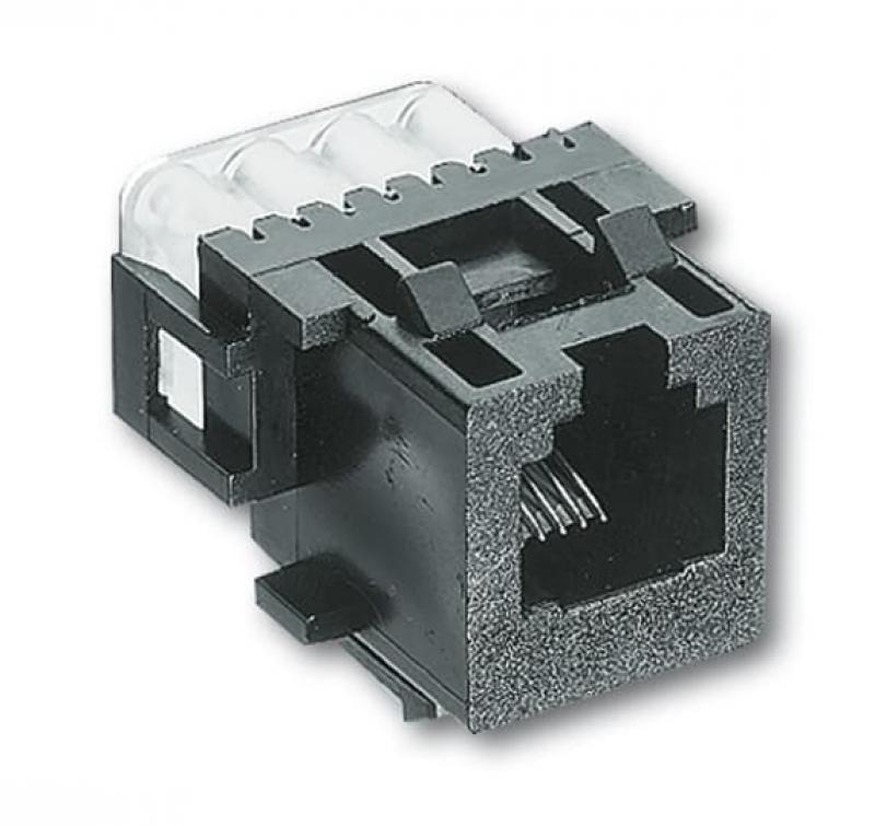 Busch-Jaeger 0210 Modular-Jack-Buchse 6-polig Kat. 3 (AMP-Nr. 216000-2)