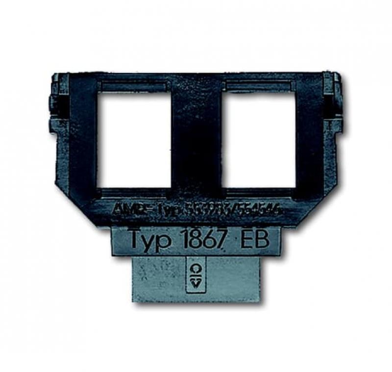 Busch-Jaeger 1867 EB Sockel 2 x 6- und 8-polige Modular-Jack Kat. 3