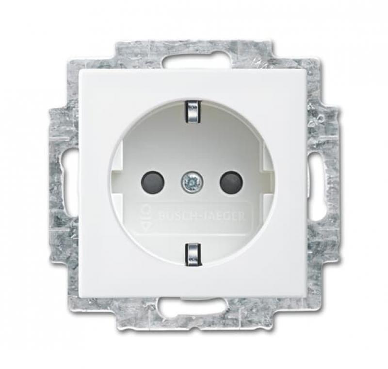 Busch-Jaeger 20 EUCB-914 Safety+ SCHUKO® Steckdoseneinsatz alpinweiß Busch-balance® SI