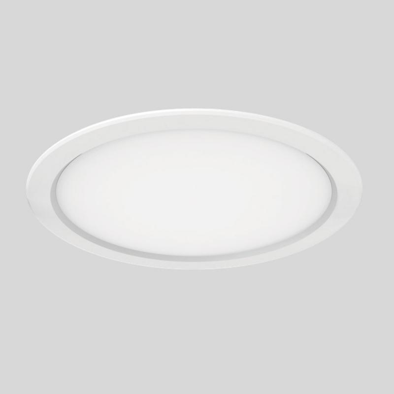Siteco Lunis 41 flache LED Einbauleuchte Lichtfarbe 830/840, DALI 2, EIN/AUS Multilumen Einbau ø20cm 2450lm