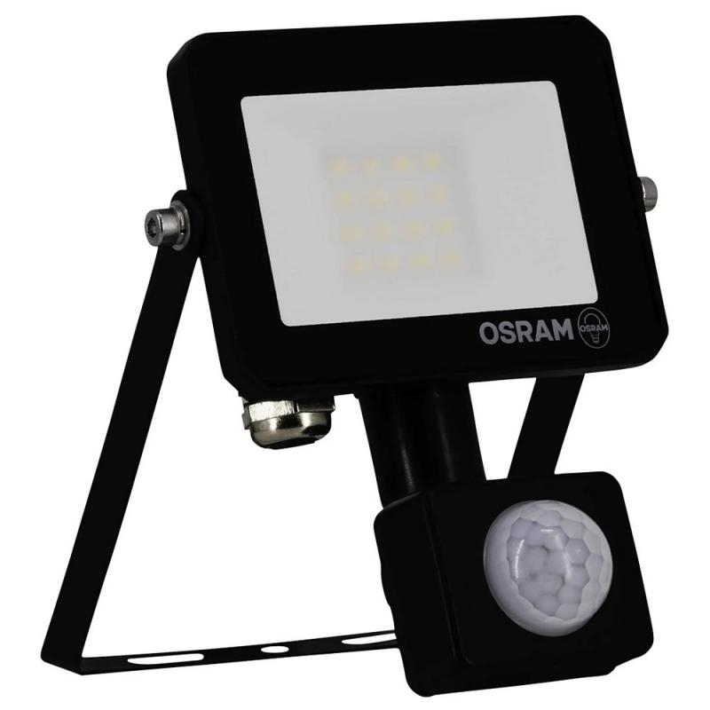 Osram LED Fluter LUX schwarz 4000K neutralweißes Licht 10W IP65 mit Sensor