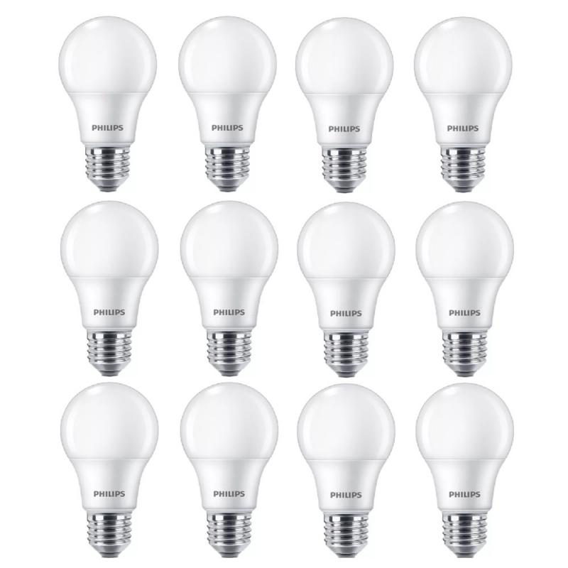 Aktion: Nur noch angezeigter Bestand verfügbar:    12er Sparpack E27 PHILIPS LED-Lampen matt 8W wie 60W Neutralweißes Licht 4000K