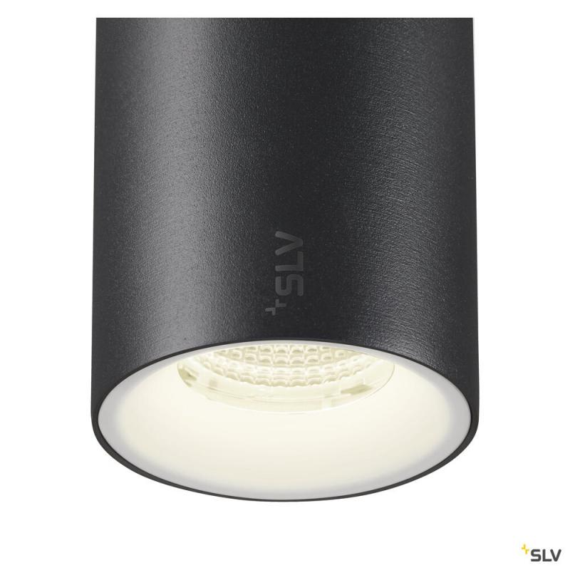 SLV 1006853 NUMINOS® S, 48V Pendelleuchte, Pendellänge 150 cm, 4000 K, 40°, DALI 2, matt schwarz / matt weiß