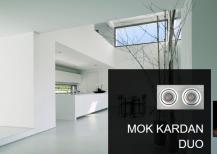 2-flammiger schwenkbarer Einbaustrahler Aluminium  MOK KARDAN DUO 12V 45° Mobilux