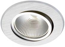 MOBILUX LED Einbauleuchte MOBiDIM COB POWER 12W R 3000K alu gebürstet