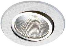 MOBILUX Schwenkbare LED Einbauleuchte MOBiDIM COB POWER 11,5W R DIM2WARM 45° 95Ra alu gebürstet