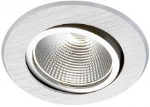 MOBILUX Schwenkbarer Einbaustrahler MOBiDIM COB CLASSIC R 8,5W DIM2WARM 45°alu gebürstet