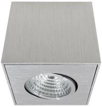 Schwenkbarer Würfelförmiger LED Deckenstrahler COB SLIM+ Q DIM-to-WARM Alu gebürstet  Mobilux