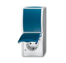 Busch-Jaeger 2601/6/20 EW-53 ocean® Schalter-Steckdosen-Kombination IP44 grau/blaugrün