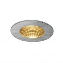 SLV 114426 PATTA-F, Deckeneinbauleuchte, rund, alu-brushed, 38°, 3000K, inkl. Treiber Badezimmer geeignet