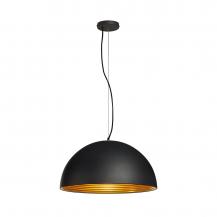 SLV 155930 FORCHINI M Pendelleuchte, PD-1, 50cm, rund, schwarz/ gold, E27, max. 40W