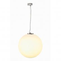 SLV 165400 ROTOBALL E27 Pendelleuchte, silbergrau / weiss, ESL, max. 24W