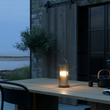 Nordlux Linton elegante Tischlampe Messing Spritzwasser geschützt großflächige Lichtquelle