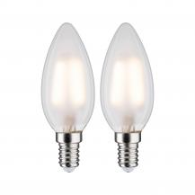 2er Paulmann 28636 LED Filalemnt Kerzen E14 2700K matt 3W warmweißes Licht