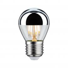 Paulmann 28668 LED Tropfen Kopfspiegel E27 2700K 4.8W wie 40W silber - warmes Licht