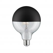 Dimmbare Deko LED Kopfspiegel Lampe E27 2700K 6.5W schwarz matt G125 Paulmann 28679