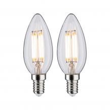 2er Paulmann 28788 LED Filament Kerzen E14 klar 4,5W wie 40w warmweißes Licht