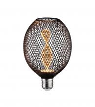 Paulmann 29086 Metallic Glow Standard 230V LED Globe E27 Helix 110lm 3,5W 1800K Schwarz