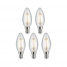 5er Paulmann 29094 Filament LED Kerzenlampen E14  4,8W wie 40W warmweißes Licht 2700K Klar