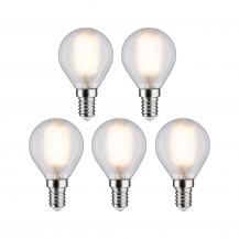 5er Set Paulmann 29097 Filament LED Tropfenlampen E14 4,8W wie 40W 2700K Matt warmweißes Licht