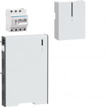 HAGER flow R3 System XEM4100 9kW mit 8,7kWh LiFePO4-Batterie, Hybridwechselrichter und Energiemanagement