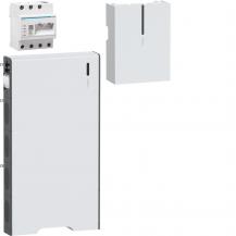 HAGER flow R3 System XEM4200 12kW mit 11,8kWh LiFePO4-Batterie, Hybridwechselrichter und Energiemanagement