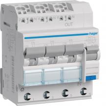 Hager Fehlerstrom-Leitungsschutzschalter, FiLS-Schalter, 3x(1P+N) 6kA C-16A 30mA