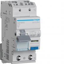 Hager Fehlerstrom-Leitungsschutzschalter, FI/LS-Schalter 1P+N 6kA C-10A 30mA Typ