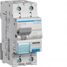 Hager Fehlerstrom-Leitungsschutzschalter, FI/LS-Schalter, 1P+N 10kA B-10A 30mA T