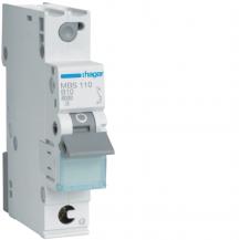 Hager MBS110 Leitungsschutzschalter 1-polig 10 A B-Charakteristik 6 kA QuickConnect 1 Modul